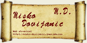 Miško Dovijanić vizit kartica